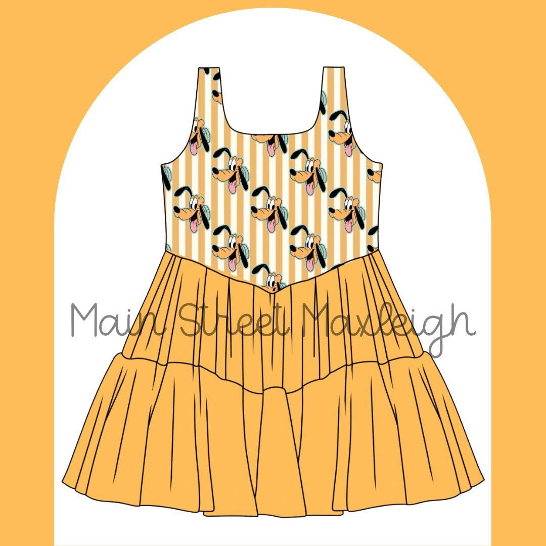 Yellow dog dress