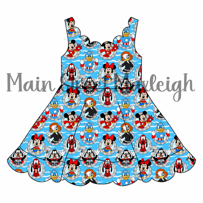 Cruise hero scallop dress