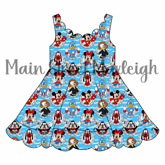 Cruise hero scallop dress
