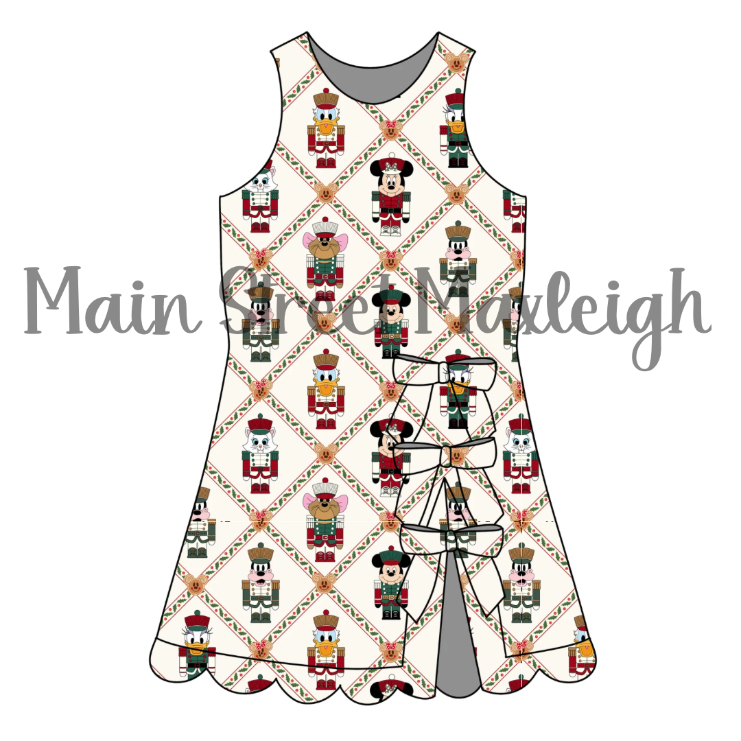 Christmas nutcracker bow dress