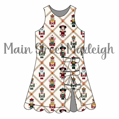 Christmas nutcracker bow dress