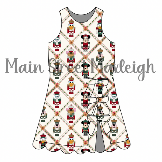Christmas nutcracker bow dress