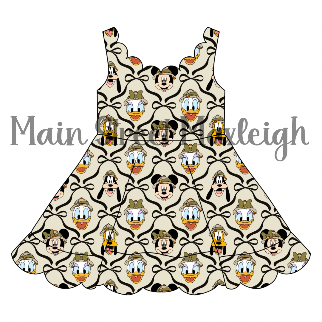 Safari Fab 5 scallop dress