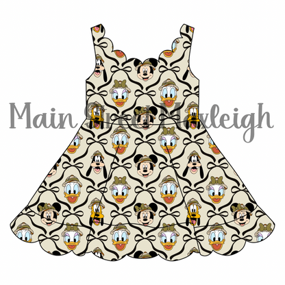 Safari Fab 5 scallop dress