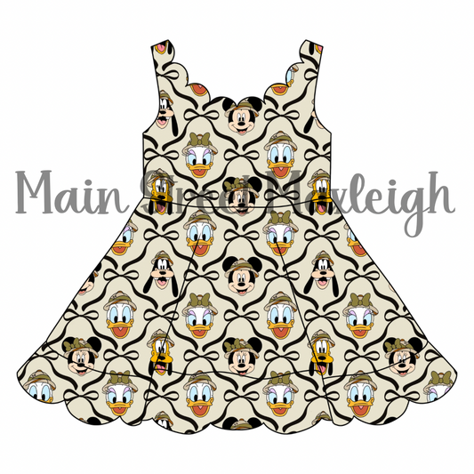 Safari Fab 5 scallop dress
