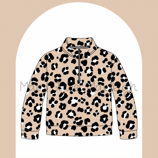 Leopard zip up