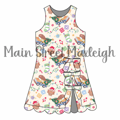 Christmas toys bow dress
