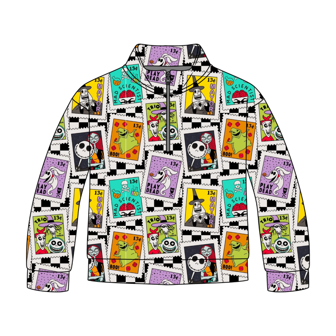 NBC stamp half zip up