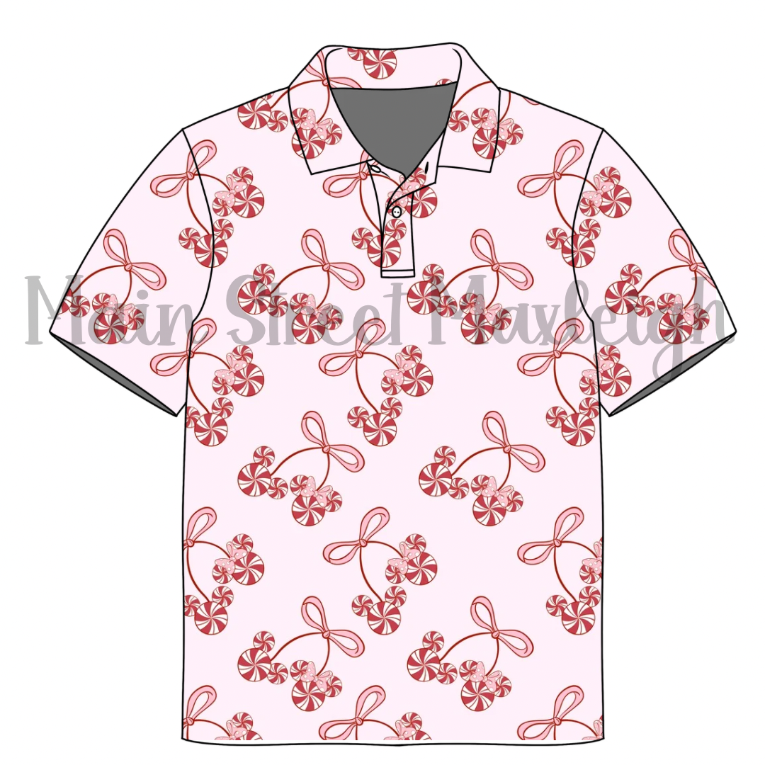 Christmas peppermint polo
