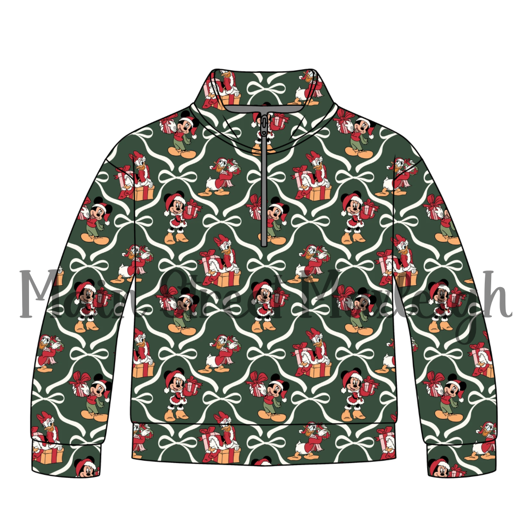 Christmas Bow zip
