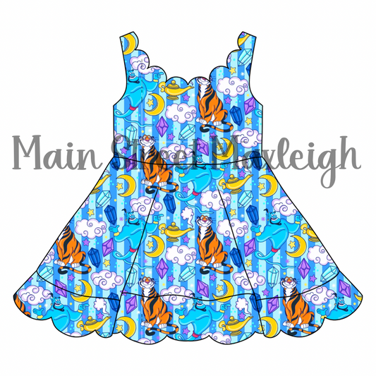 Magic lamp scallop dress