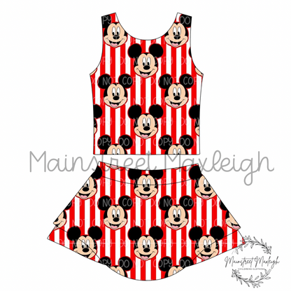 Mouse stripe yoga set