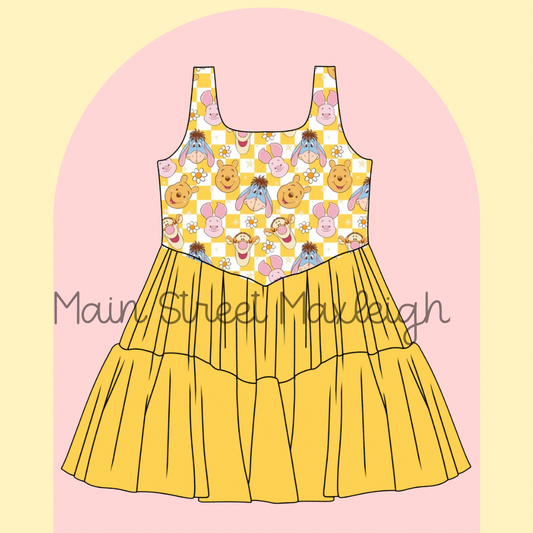 Adult medium bear checker dress RTS