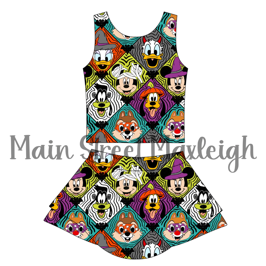 Halloween diamond yoga set