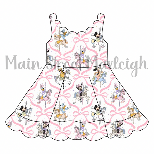 Carousel scallop dress