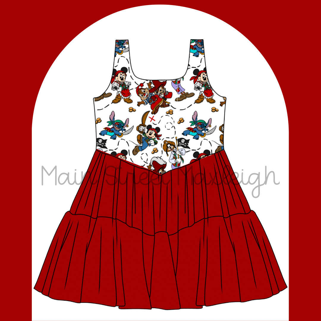 Pirate map dress