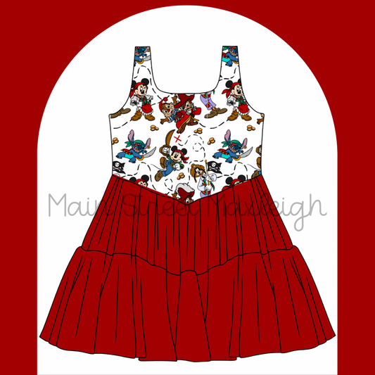 Pirate map dress