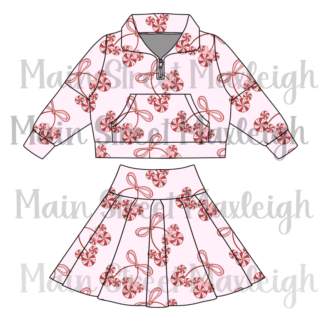 Christmas peppermint Zip set