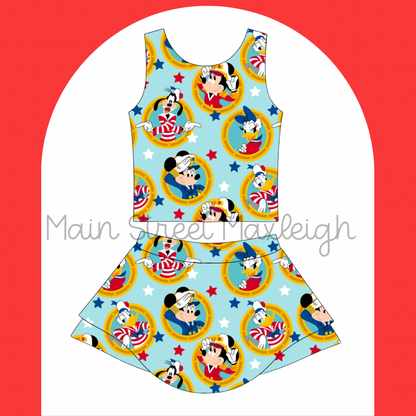 Teal port hole yoga set