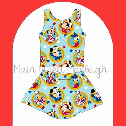 Teal port hole yoga set