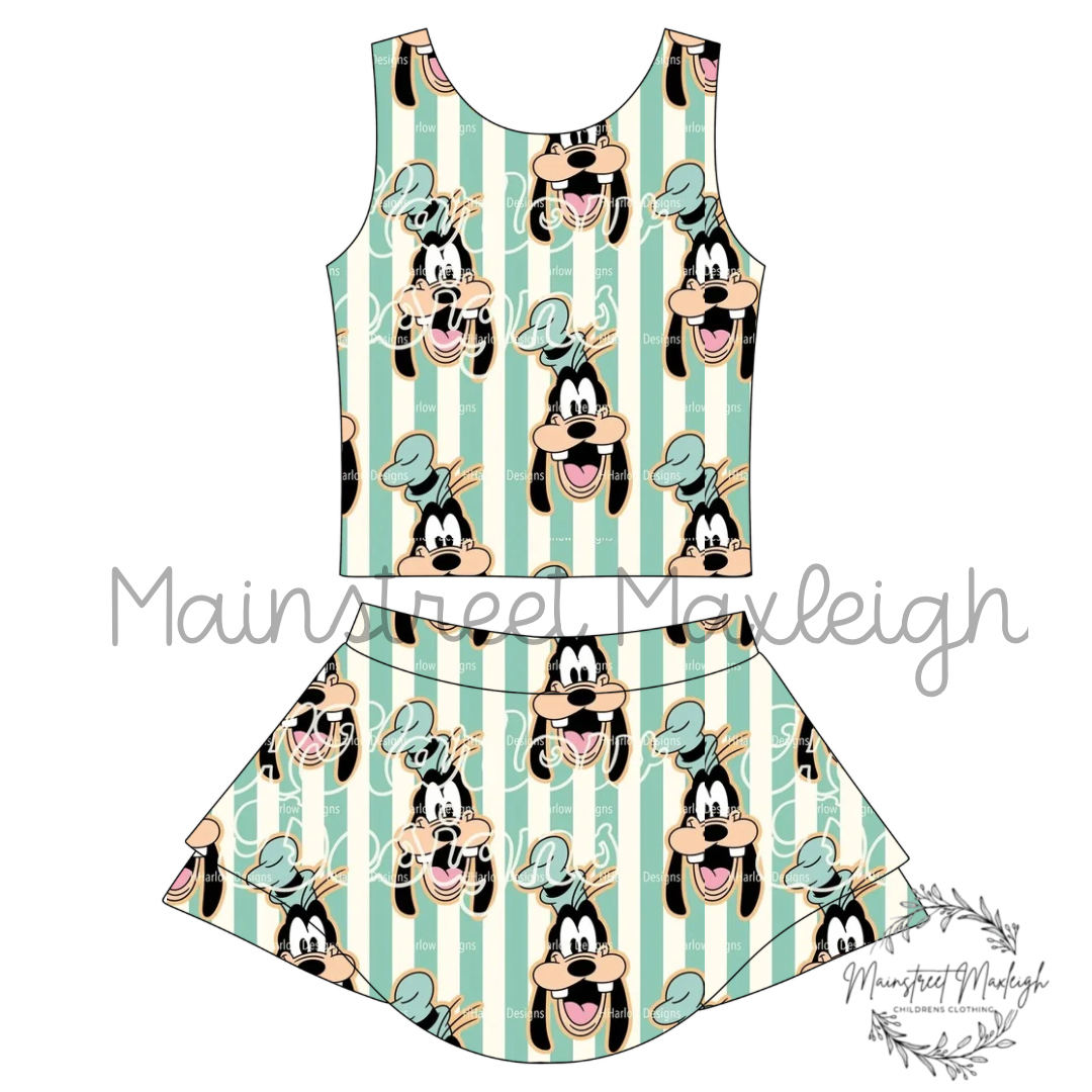Goofy stripe yoga set