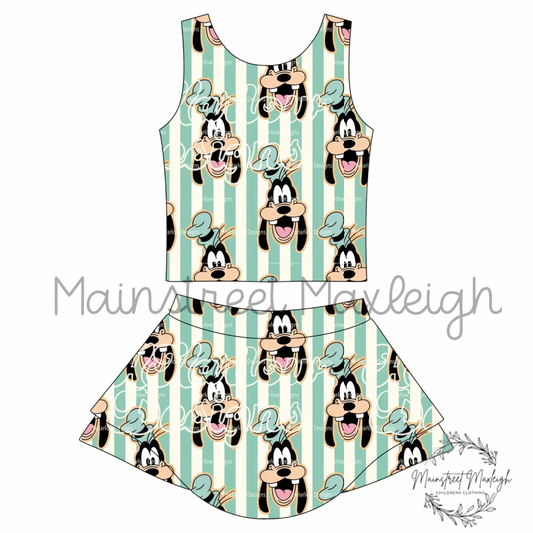 Goofy stripe yoga set