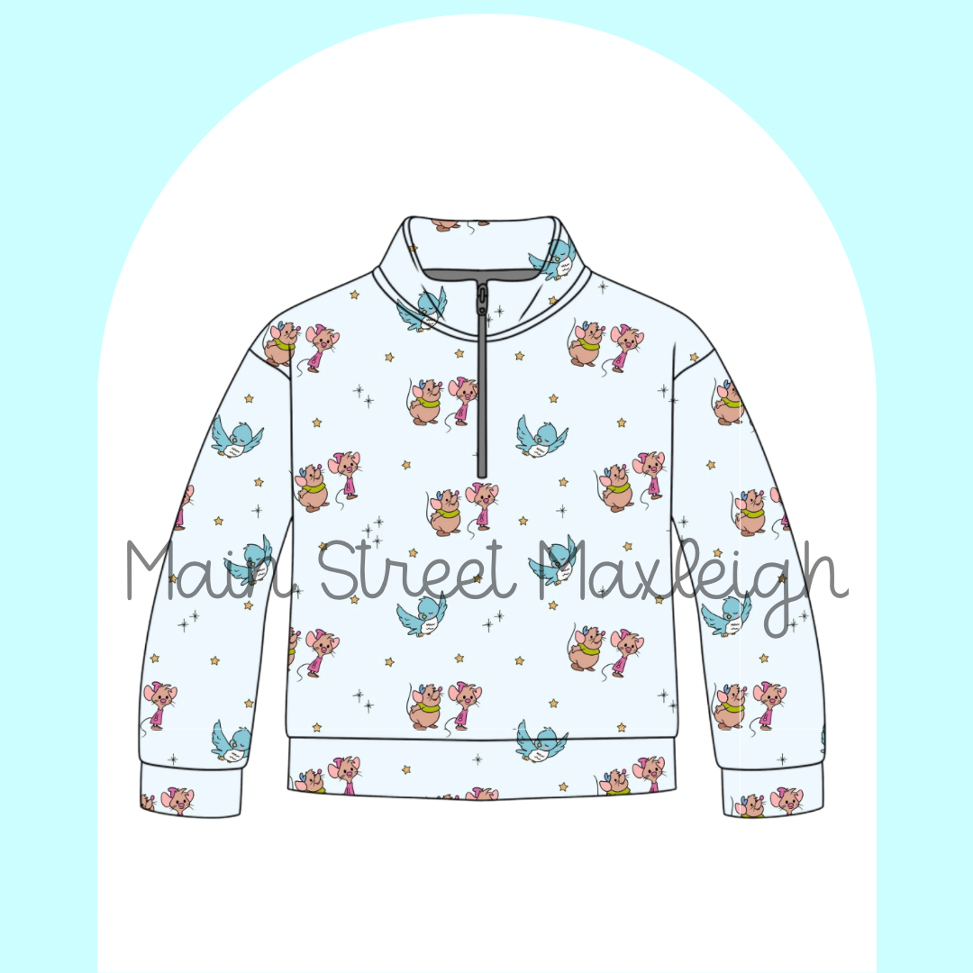 Glass slipper half zip up