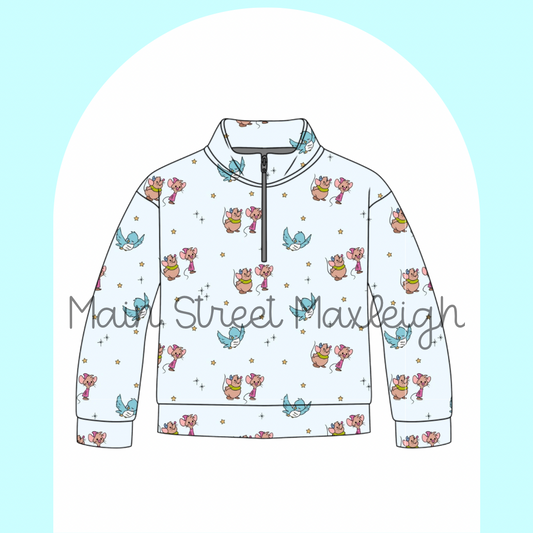 Glass slipper half zip up