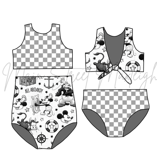 Steam boat reversible swim