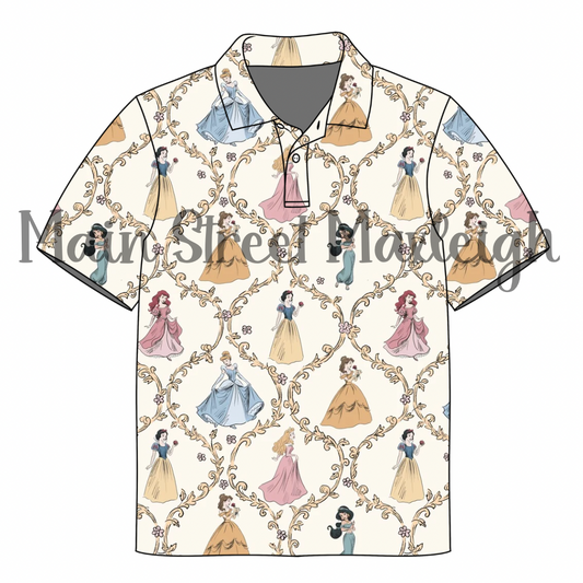 Golden princess polo or pocket t