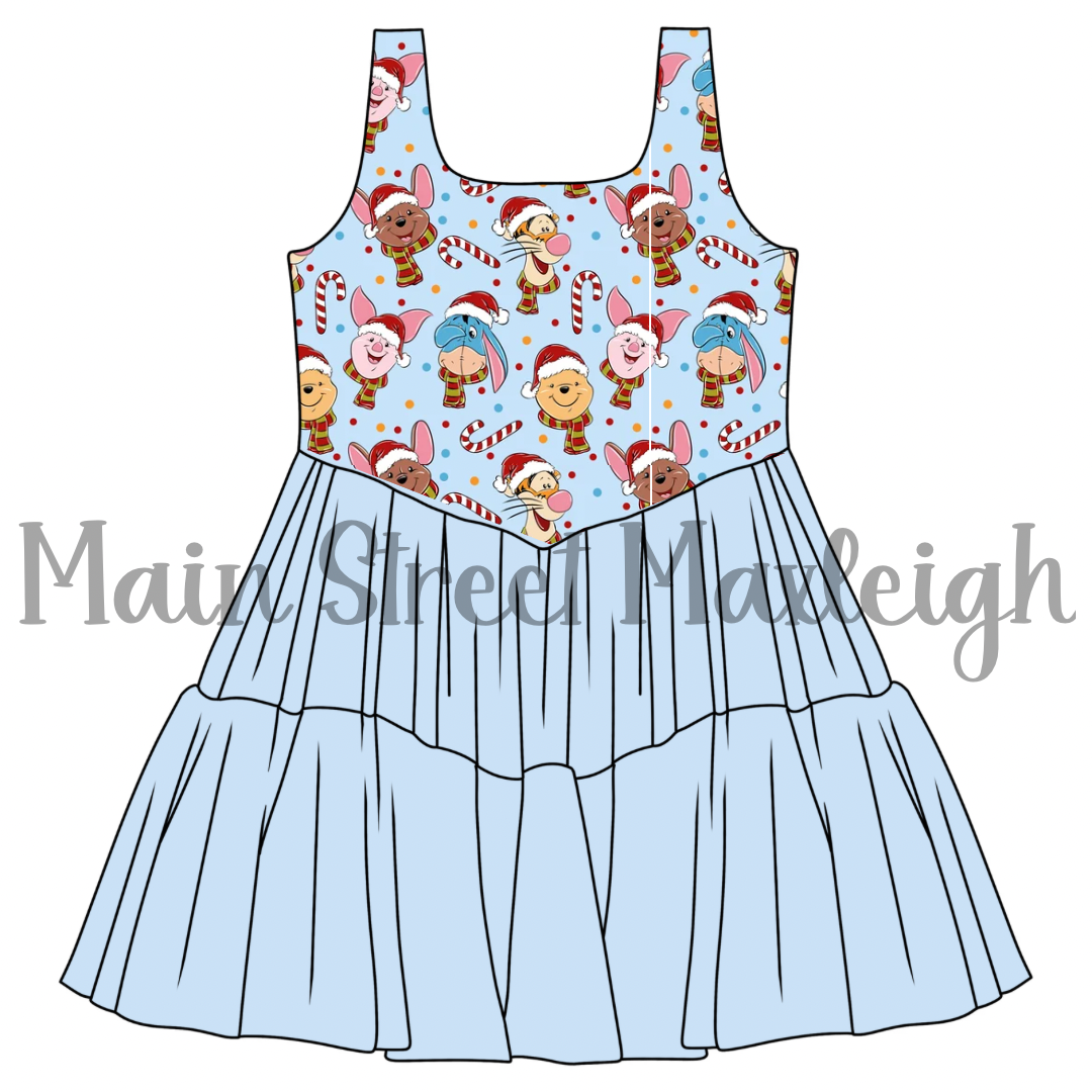 Beary Christmas mesh dress