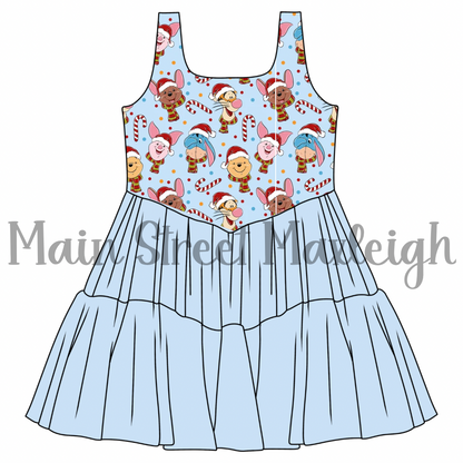 Beary Christmas mesh dress