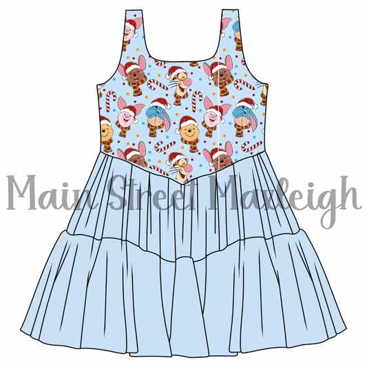 Beary Christmas mesh dress