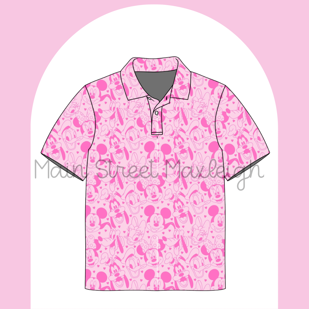 Pink out polo