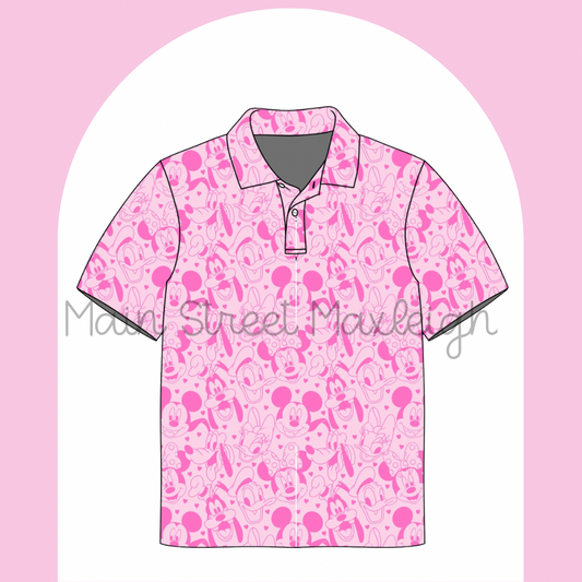 Pink out polo