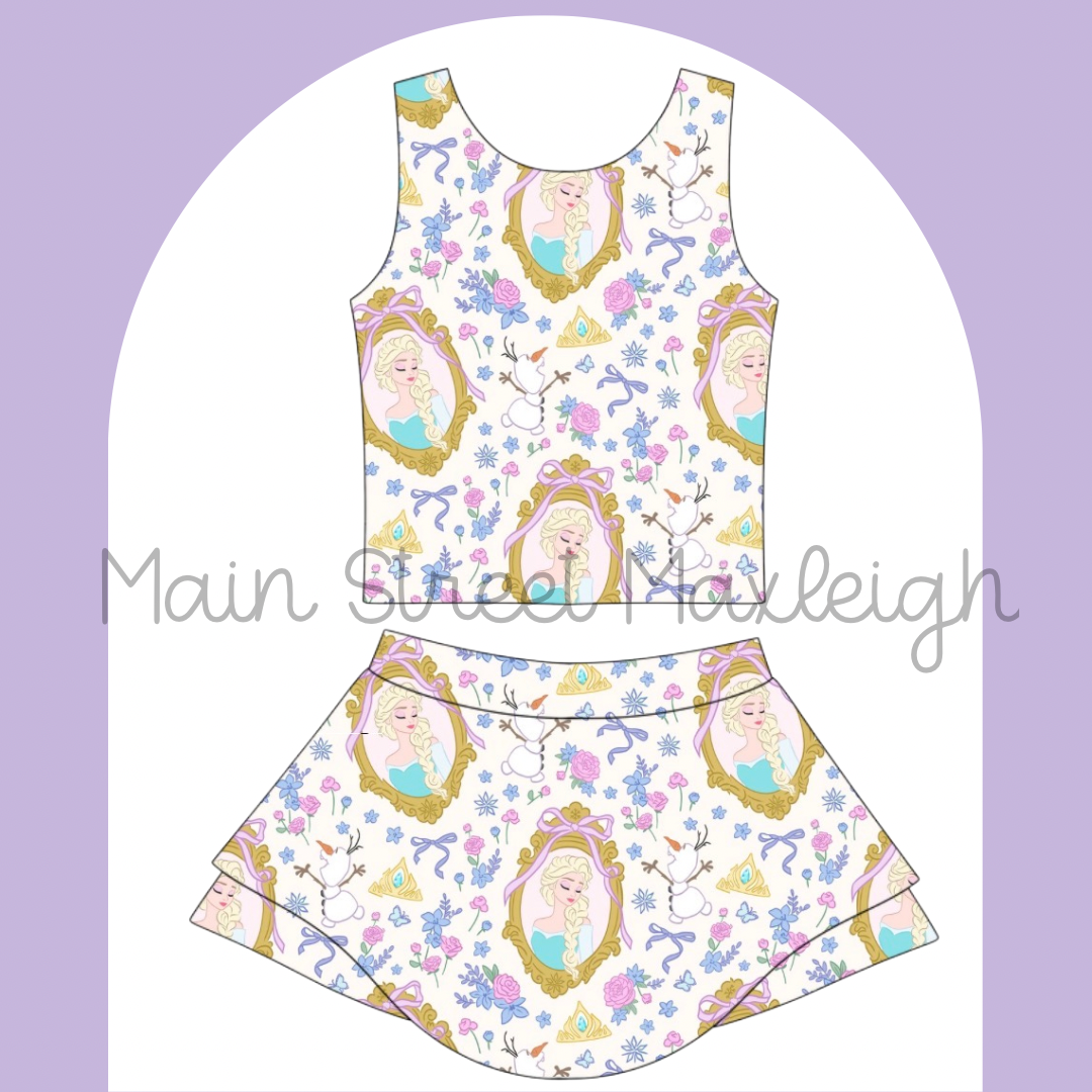 Ice queen yoga set