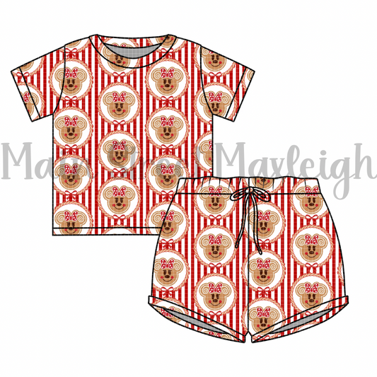 Gingerbread stripe waffle set