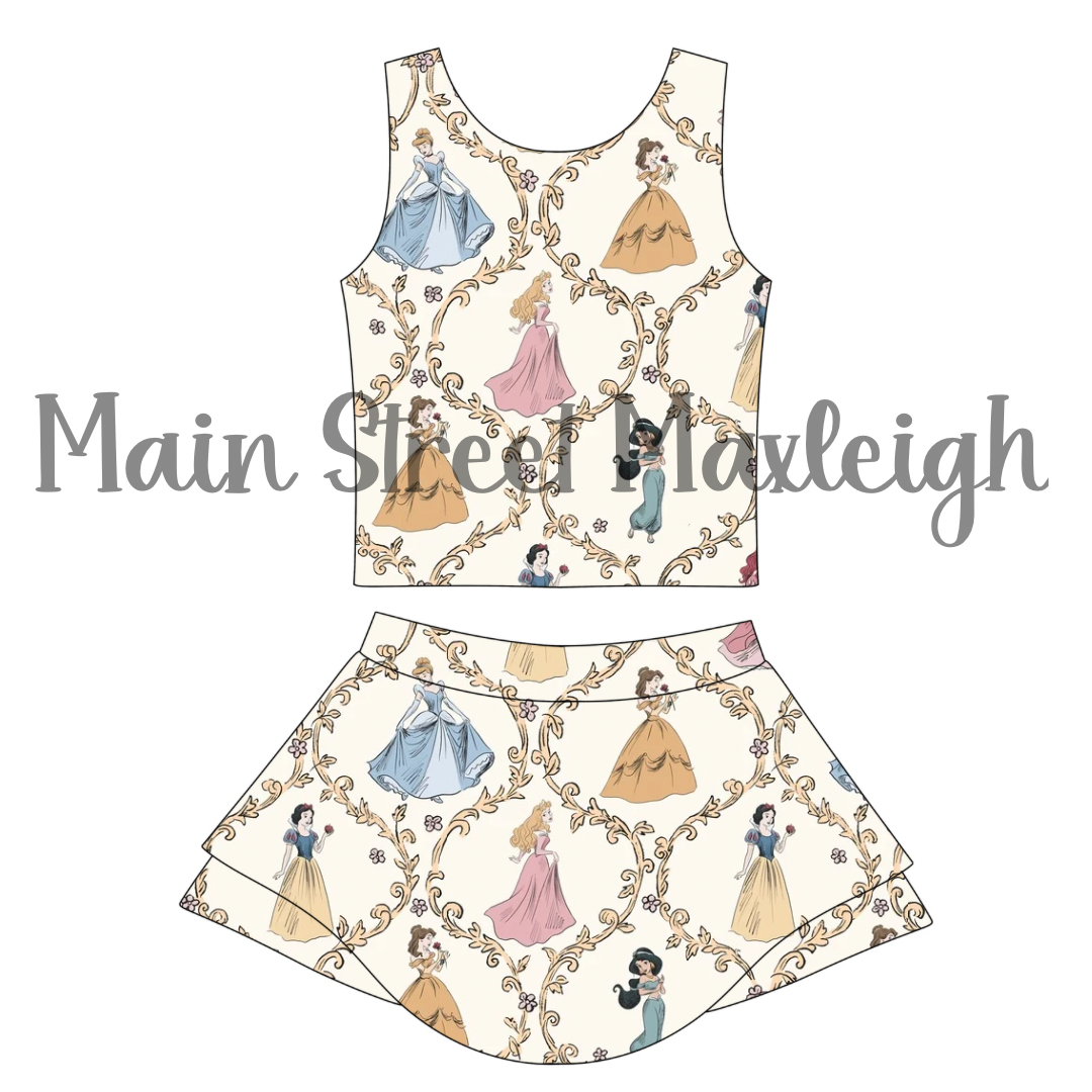 Golden princess yoga set