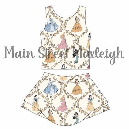 Golden princess yoga set