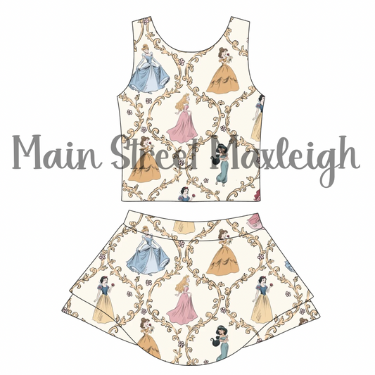 Golden princess yoga set