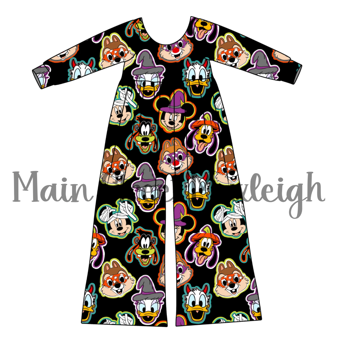 Halloween mask romper