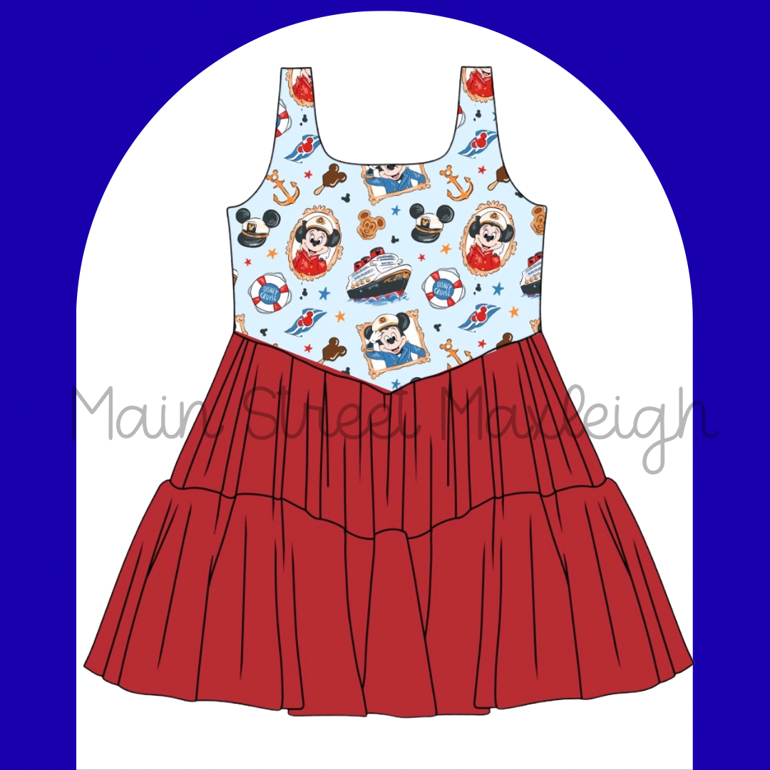 Cruise mouse waffle dress