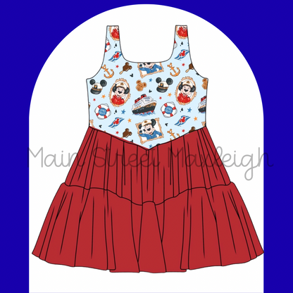 Cruise mouse waffle dress
