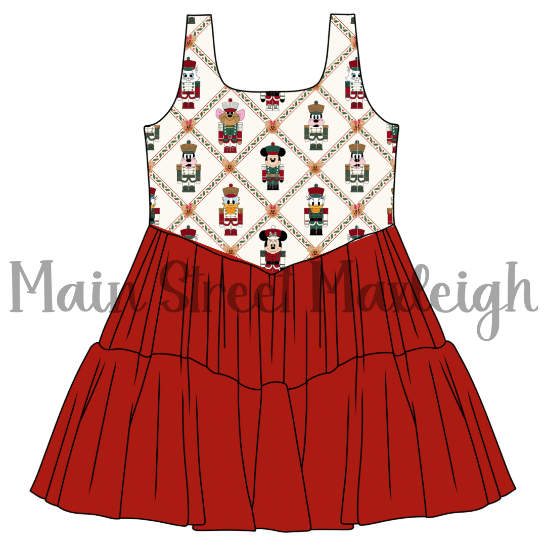 Christmas nutcracker mesh dress