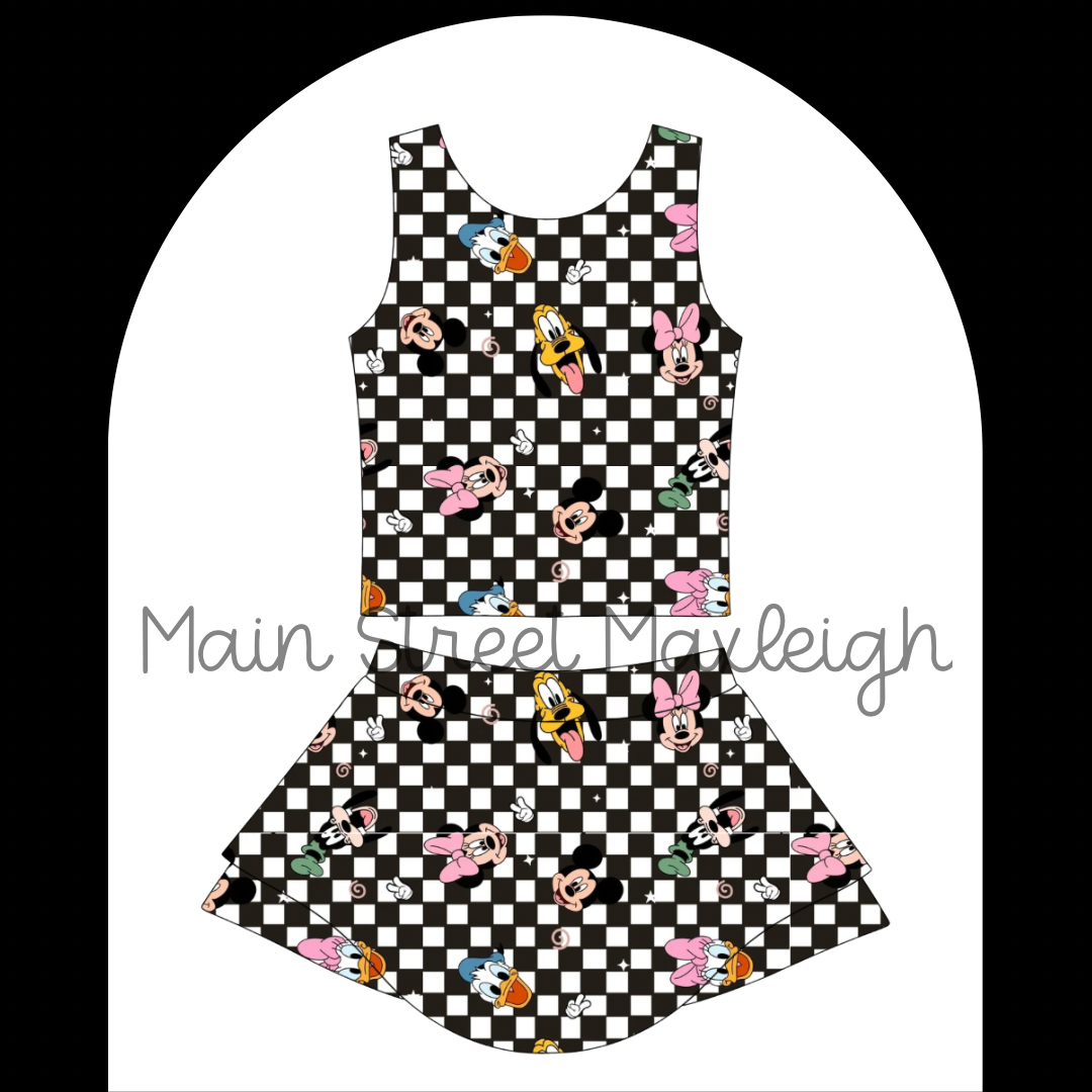 Retro Check yoga set