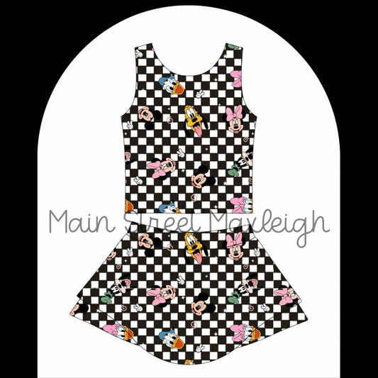 Retro Check yoga set