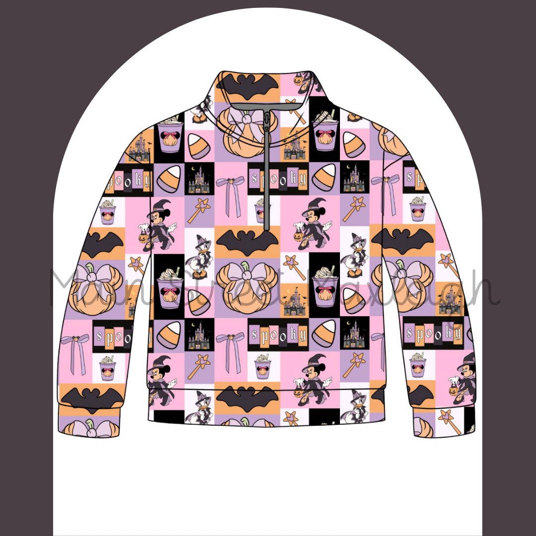 Halloween patch zip