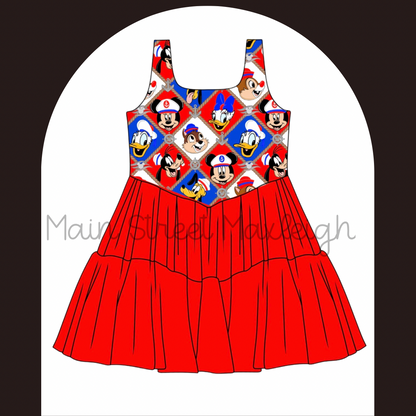 Red/blue cruise rope Dress