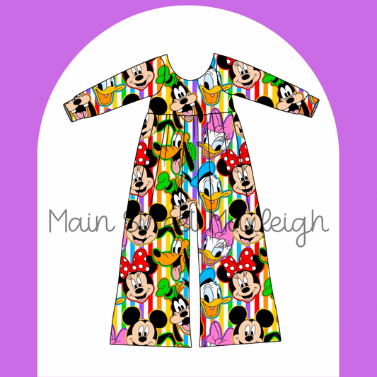 Rainbow stripes Romper