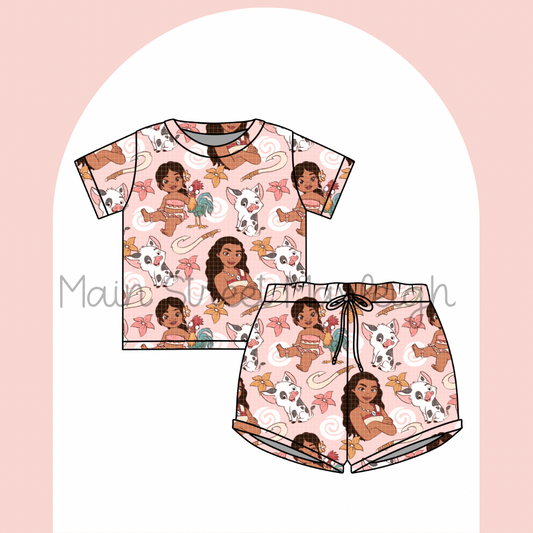 5/6 the sea it calls me short sleeve waffle set RTS